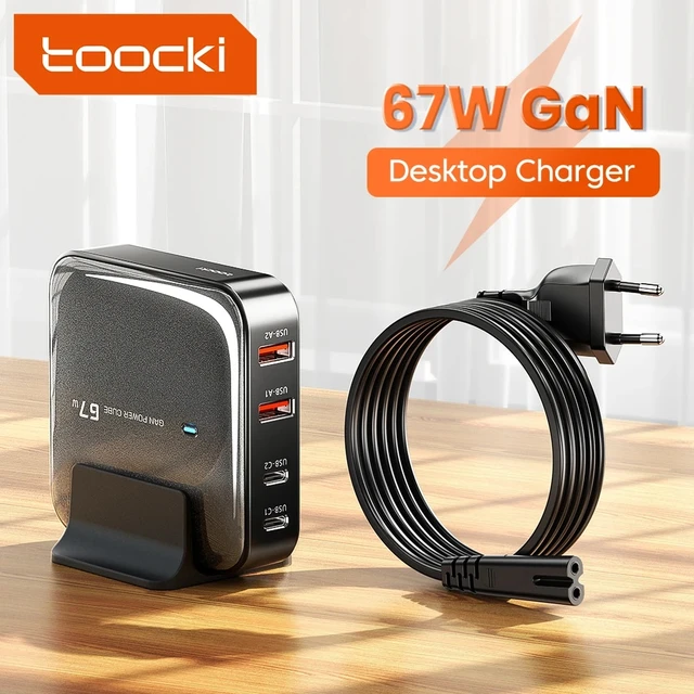 Toocki Charger Charging Station Multi Port 67W GaN USB Charger