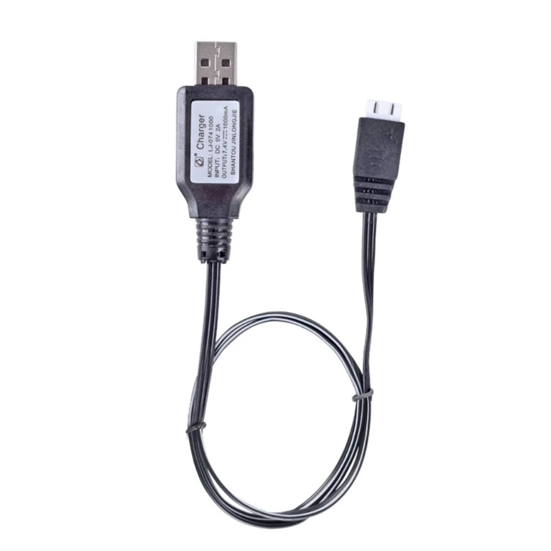 Universal 7.4V Li-ion Battery Charger 1000mA XH-3P Reverse Interface USB Charging Cable for Remote Control Aircraft