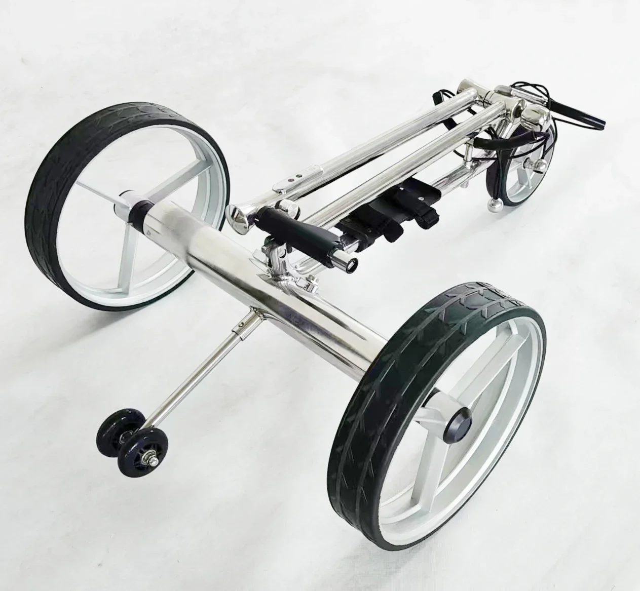 Professional 3-Wheel Foldable Electric Golf Trolley Push Cart with Remote Control Aluminium and Lithium Battery