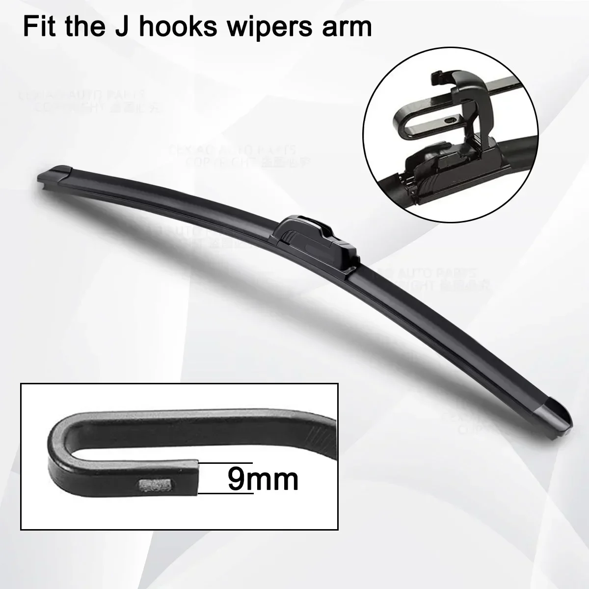Car Wiper Blades J Hook Windscreen Wiper Automobile Windshield Soft Rubber 13" 18&ldquo; 19" 20" 21" 22" 24" 26"