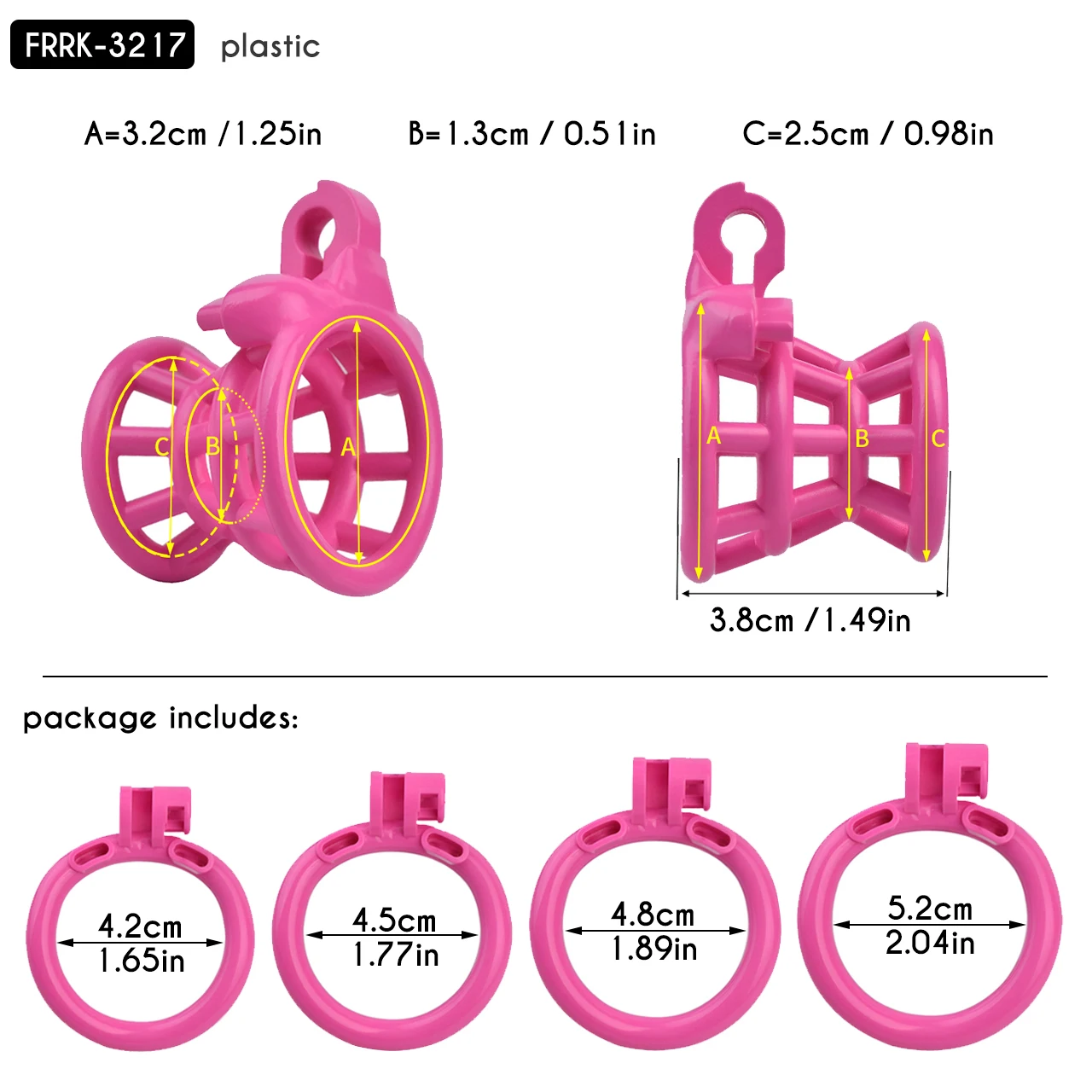 BDSM Inverted Chastity Cage for Man Sissies Anti-Cheating Cock Lock 4 Penis Ring Adult Toy Games Erotic Sex Products