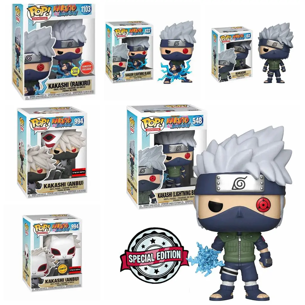 Figura de acción de PVC coleccionable Funko Pop Animation Naruto Kakashi ANBU 994# Exclusiva 822# 1103# 548# 182#