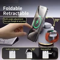 2025 New Qi2 Wireless Charger 3-in-1 Fast Charging Station Stand Folding Holder for iPhone16 15 14 ProMax Airpods Apple Watch - Image 5