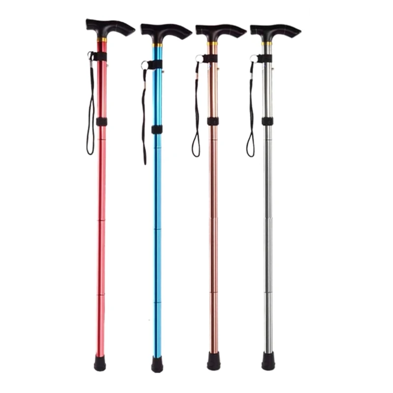 

77HC Walking Sticks Aluminum Alloy Climbing Cane Telescopic Folding Climbing and Hiking Cane Trekking Pole Elderly Cane