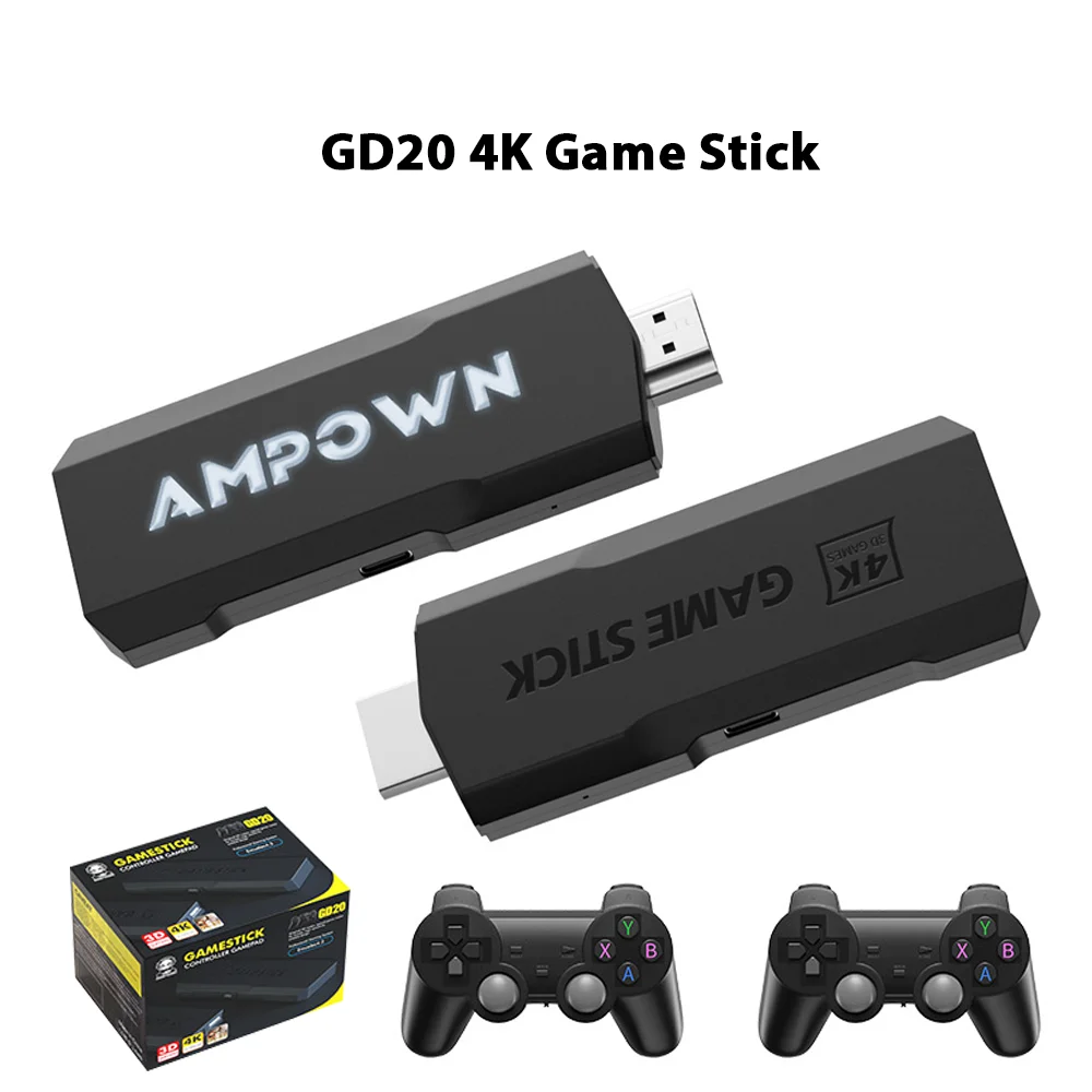 

Tolex GD20 4K Game Stick 256G 70,000Games Installed Retro Video Game Console 40+Simulators Wireless Controllers PS1 Kids Gifts