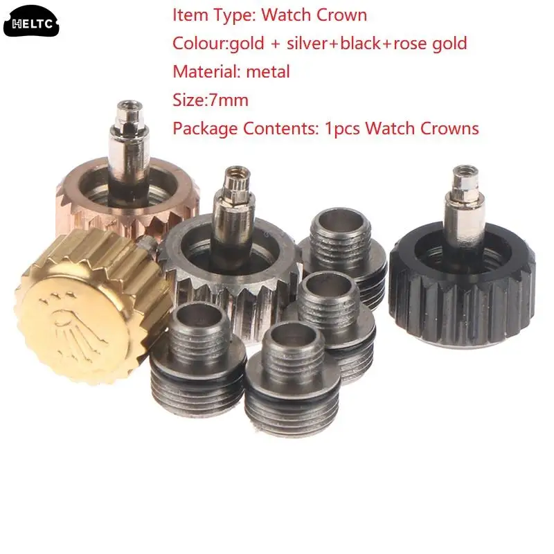 Watch Repair Tools For Rolex Watch Crowns Waterproof Replacement Assorted 7mm Crown