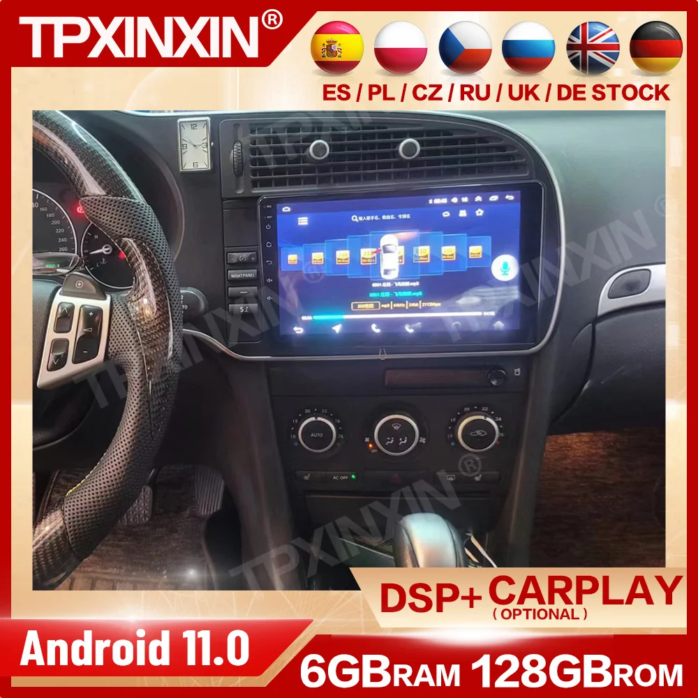 

Multimedia Android 11 Player Auto Car Radio Stereo For Saab 9-5 Sedan 2005 2006 2007 2008 -2020 GPS Video Receiver Head Unit