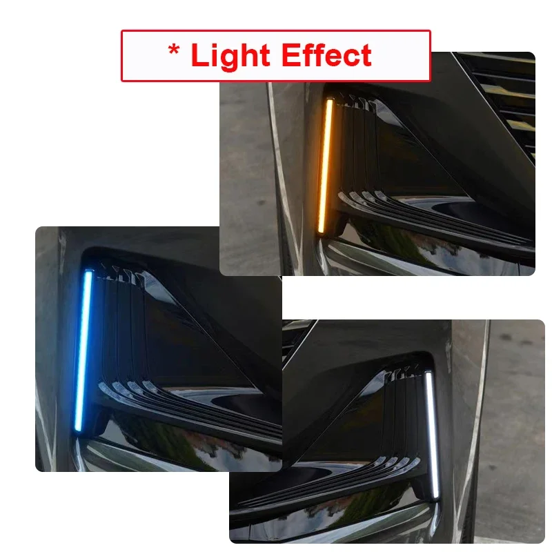 차량용 DRL 안개등, 장안 CS55 플러스 II Qiyuan Q05 2021 2022 2023 2024 ABS 지시 신호등, 안개등, 자동차 액세서리