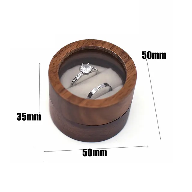 Wood Wedding Ring Case Box