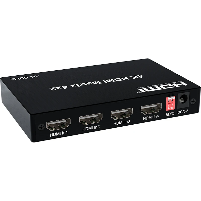 HDMI Ʈ ó ø, IR  ,  3.5mm  , 4K 60Hz, 4x2, 2x4 Ʈ
