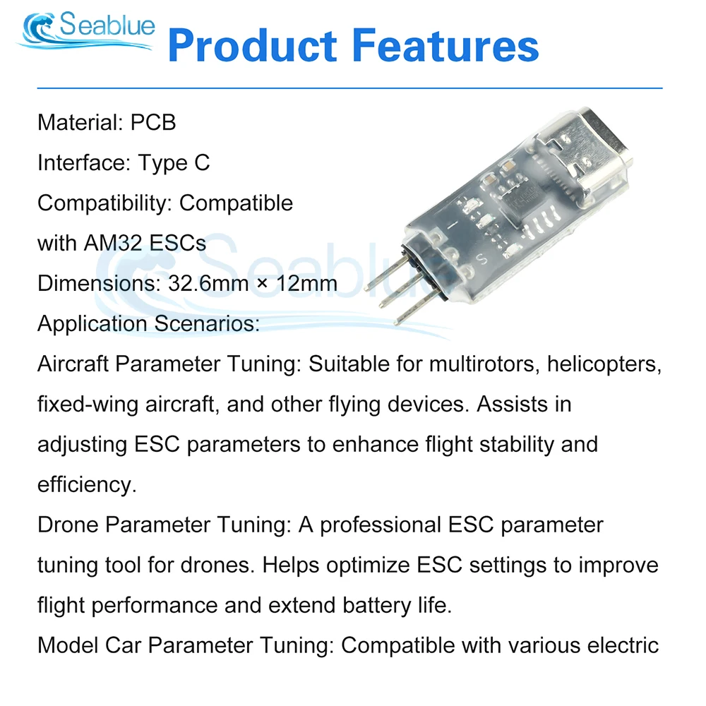Module programmateur AM32 USB Type-C pour ESC drone avion voiture RC