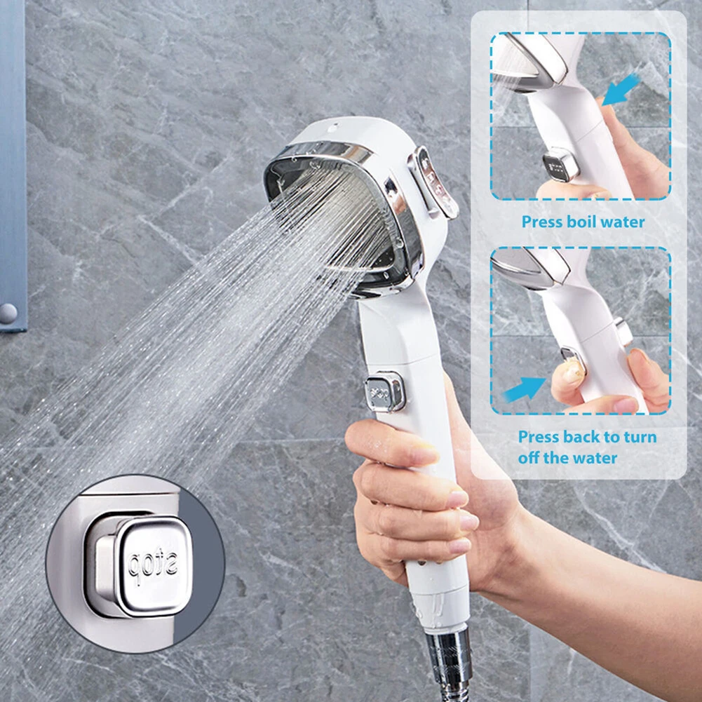 

4 Modes Shower Head High Pressure Showerhead One-Key Stop Water Massage Shower Head With Filter Element Bathroom Accessories