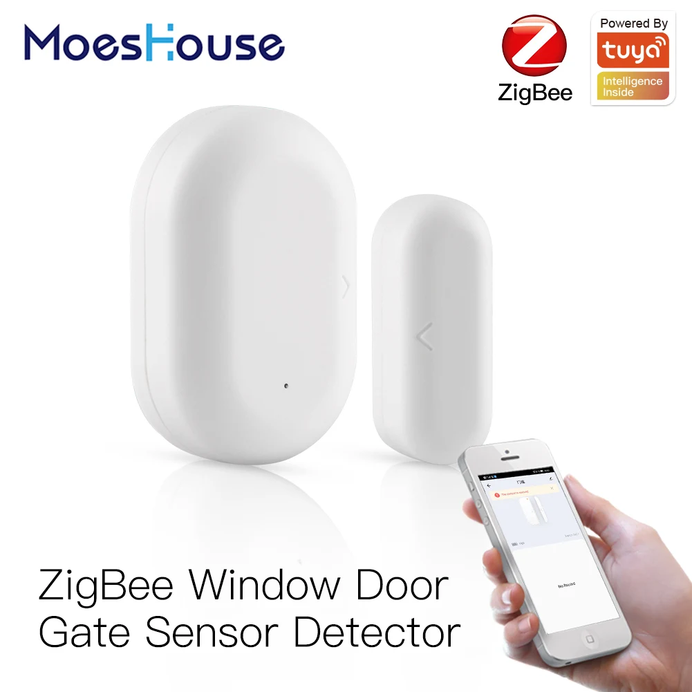 Door Window Sensor Tuya ZigBee Smart Window Door Gate Sensor Detector Smart Home Security Alarm System Life Tuya App Remote Control