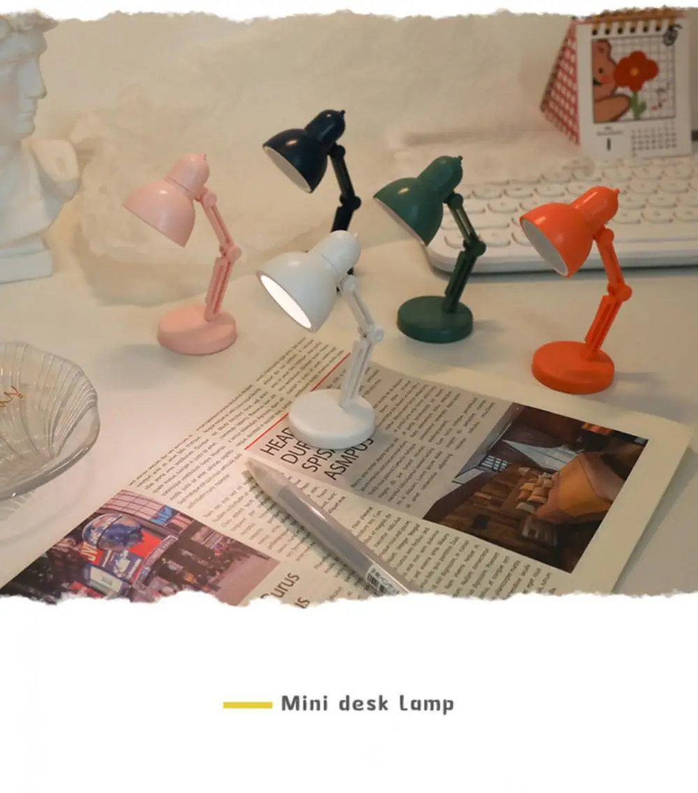 Description Picture 2 of itemMini LED Desk Lamp Creative Small Book Light Bedroom Night Light Mini Book Clip Light Warm Light Eye Protection Small Table Lamp