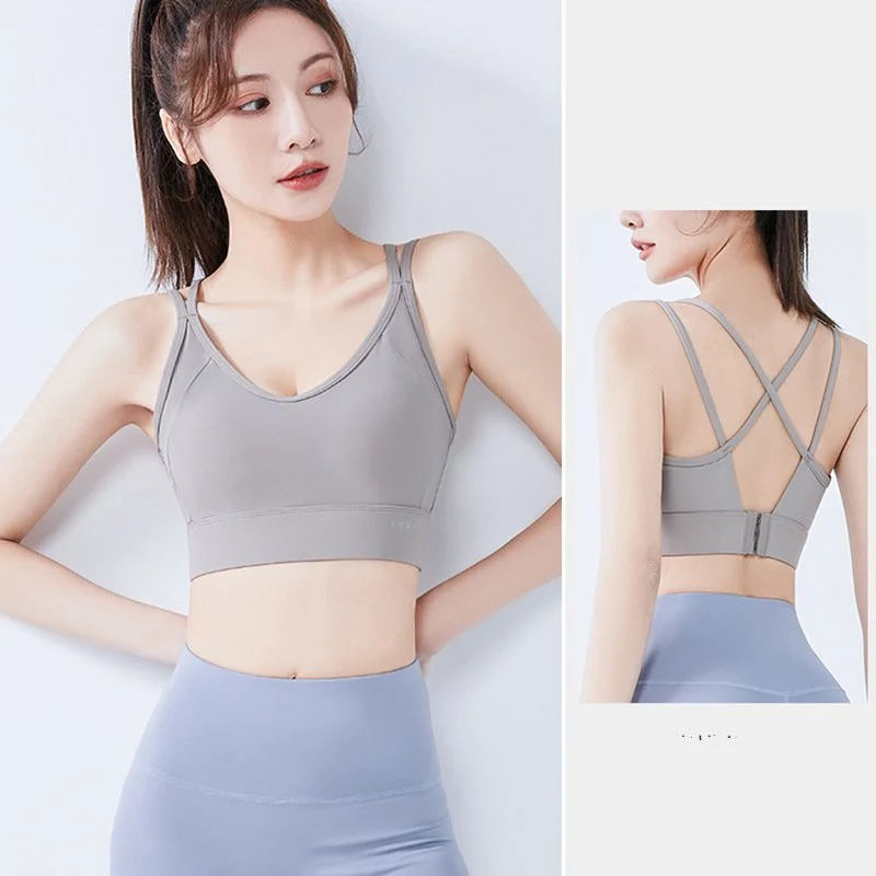 

Women Sports Bra Top Push Up Fitness Yoga Bra Underwear Sport Tops For Women Breathable Running Vest Gym Wear