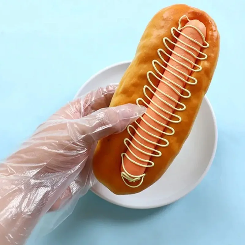 100/200/500PCS Disposable PE Gloves Plastic Gloves Terrace Pet Supplies Salon Catering Services Multi Purpose Household Tools 5