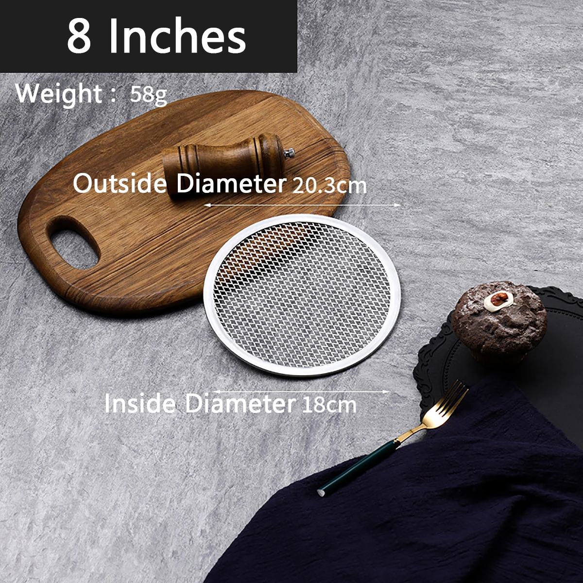 8/9/10/11/12/13 Zoll Runde Pizza Backblech DIY Pizza Bildschirm Metall Net Nicht-stick Pizza Pan Nahtlose Aluminium Pizza Bildschirm