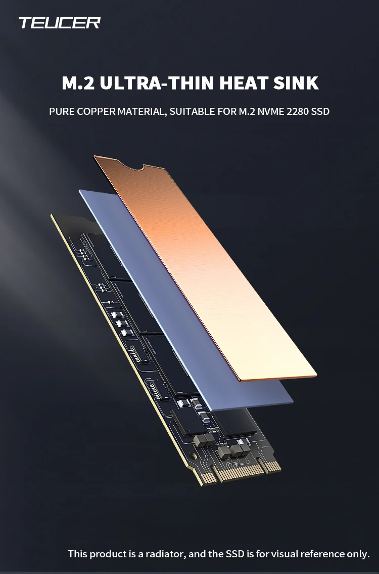 TEUCER-Pure Copper Cooling Fins com Nano Almofada