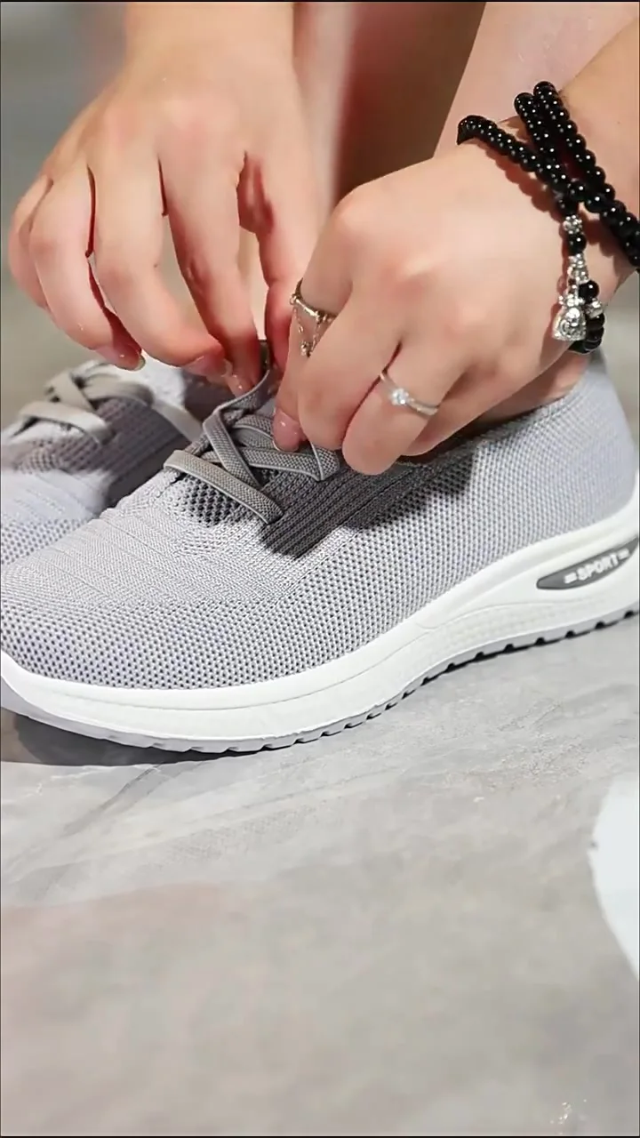 Dames Instap Sneakers Mesh en Lucht Hak - Bellawebshop
