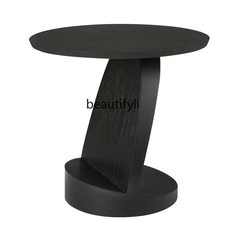 

yj Side Table Sofa Small Coffee Table Bedside Table Designer Corner Table Mid-Ancient Silent Style Oak Minimalist