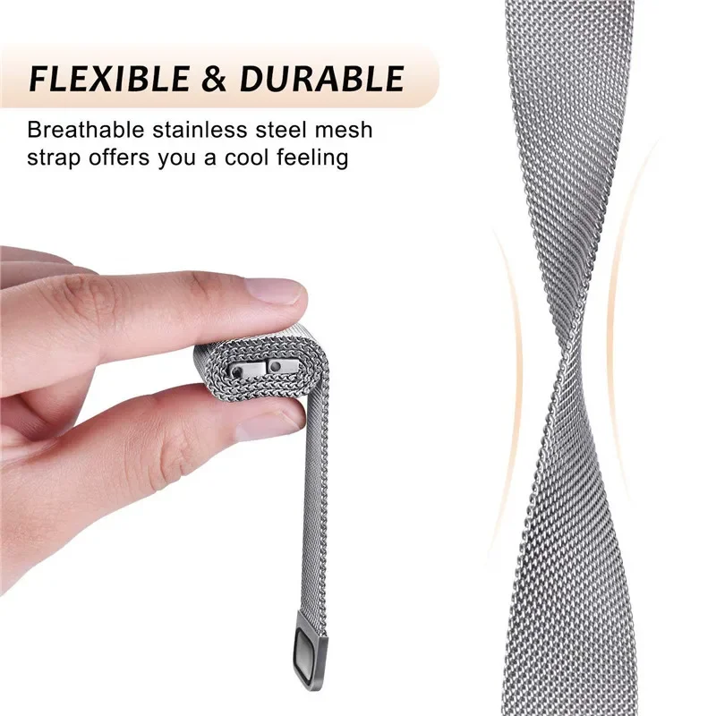 Magnetic Buckle milanese Stainless Steel Strap for Samsung Watch4 Huawei GTR2 16mm 18mm 20mm 22mm Casual Fashion Watch Accessori