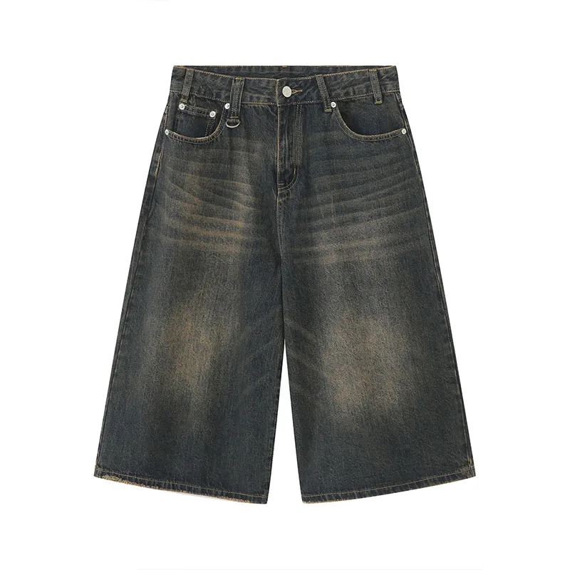 Summer Men&rsquo;s Ripped Casual Jeans Pants Trendy Lightweight Denim Trousers Relaxed Fit Male Fashion Streetwear
