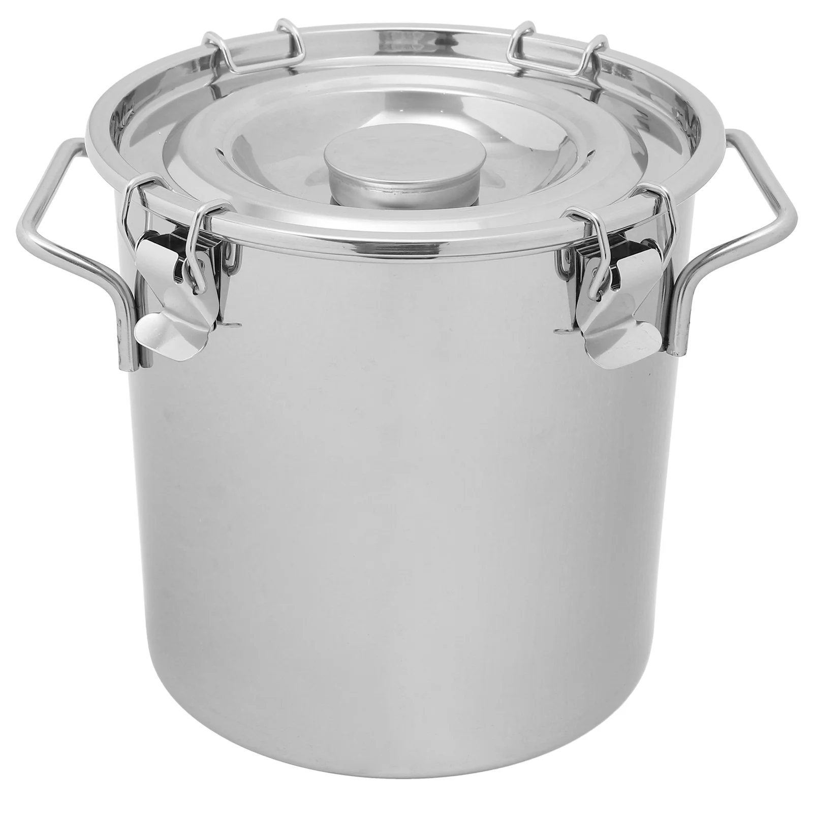 

Rustic Milk Can With Lid Multi-function Container Stainless Steel Cereals Canister Bucket