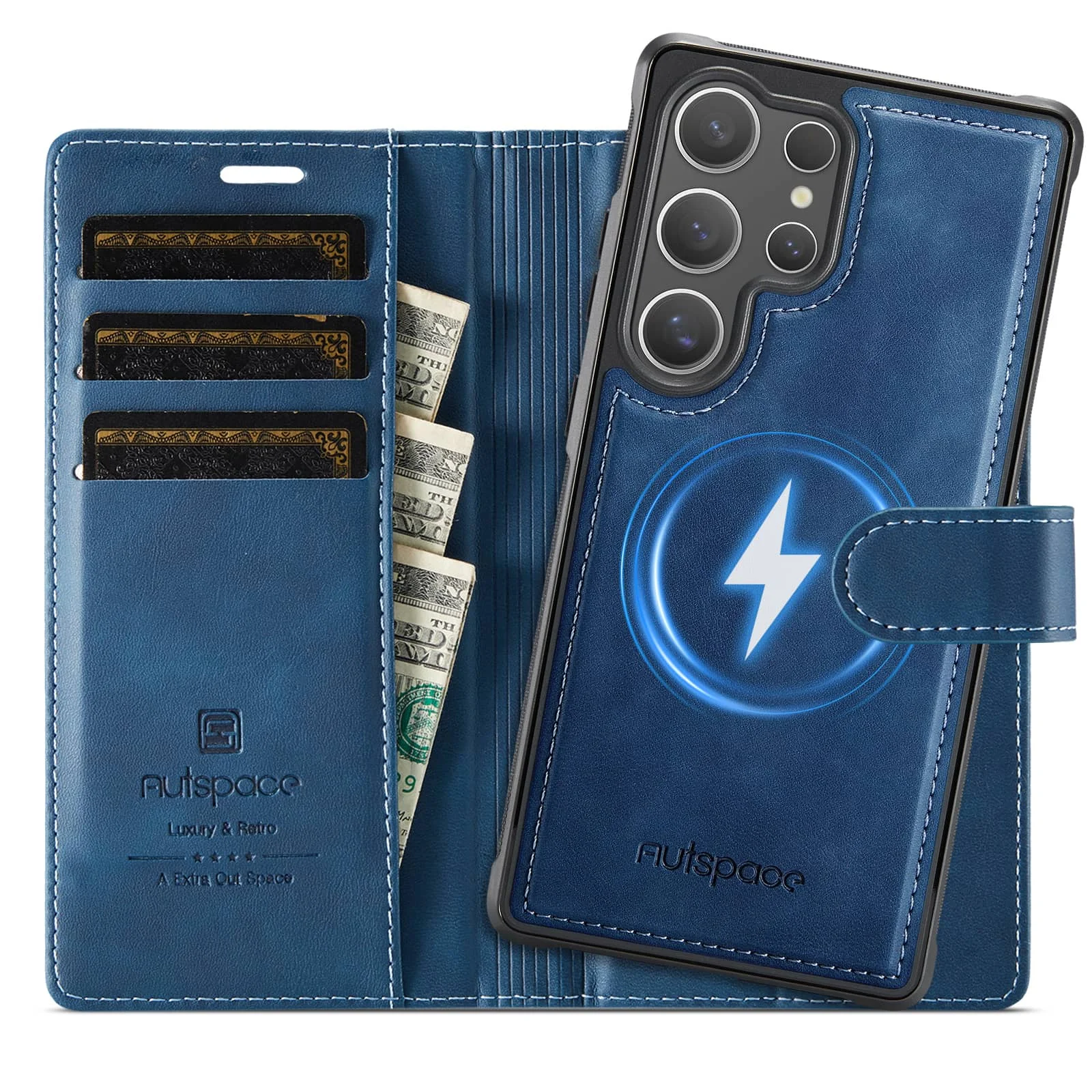 Premium Detachable Wallet Case | 2-in-1 Flip Folio with Card Holder, RFID Blocking, Kickstand & Shockproof Protection