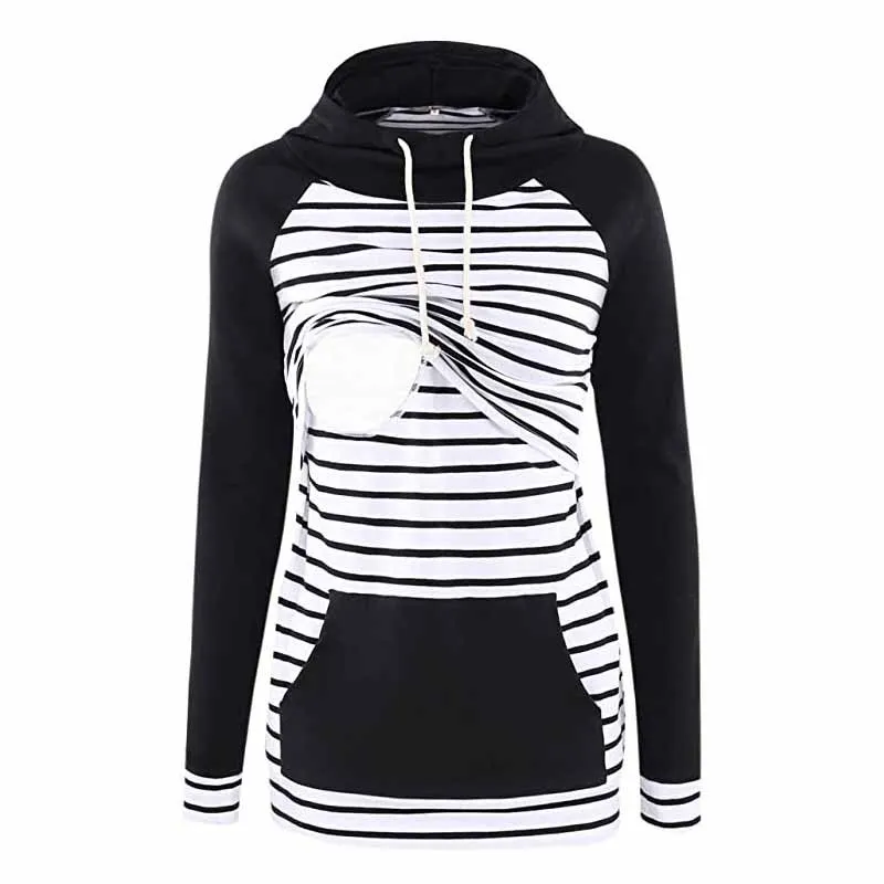 

Maternity Clothes Women Maternity Pocket Layered Nursing Hoodie Sweatshirts Tops For Breastfeeding Ropa De Maternidad Invierno