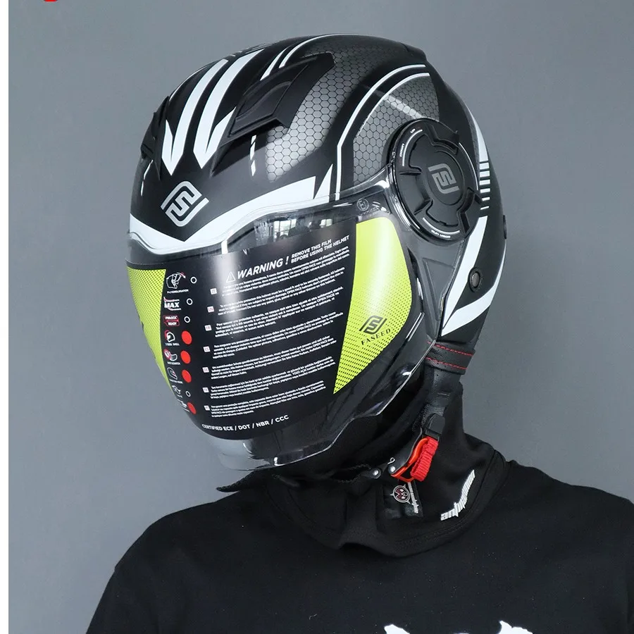 thumbnail image 1 of FASEED-729 Casco de motocicleta de doble lente para scooter, locomotora eléctrica 3C para hombres y mujeres que viajan en verano en las cuatro estaciones., 1 of 5