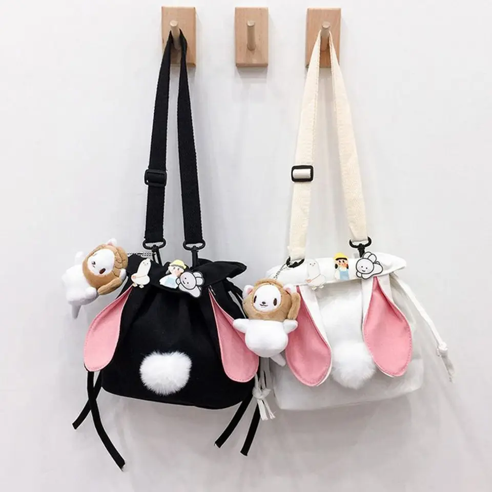 Bolso Hombro Mujer Multibolsillos Nailon Resistente - 14x11 Pulgadas, Ligero, Para Trabajo, Viaje, Deporte | Conejo