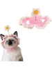 Gorro tejido para gato con diseño de flor: Accesorio Crochet Emoape