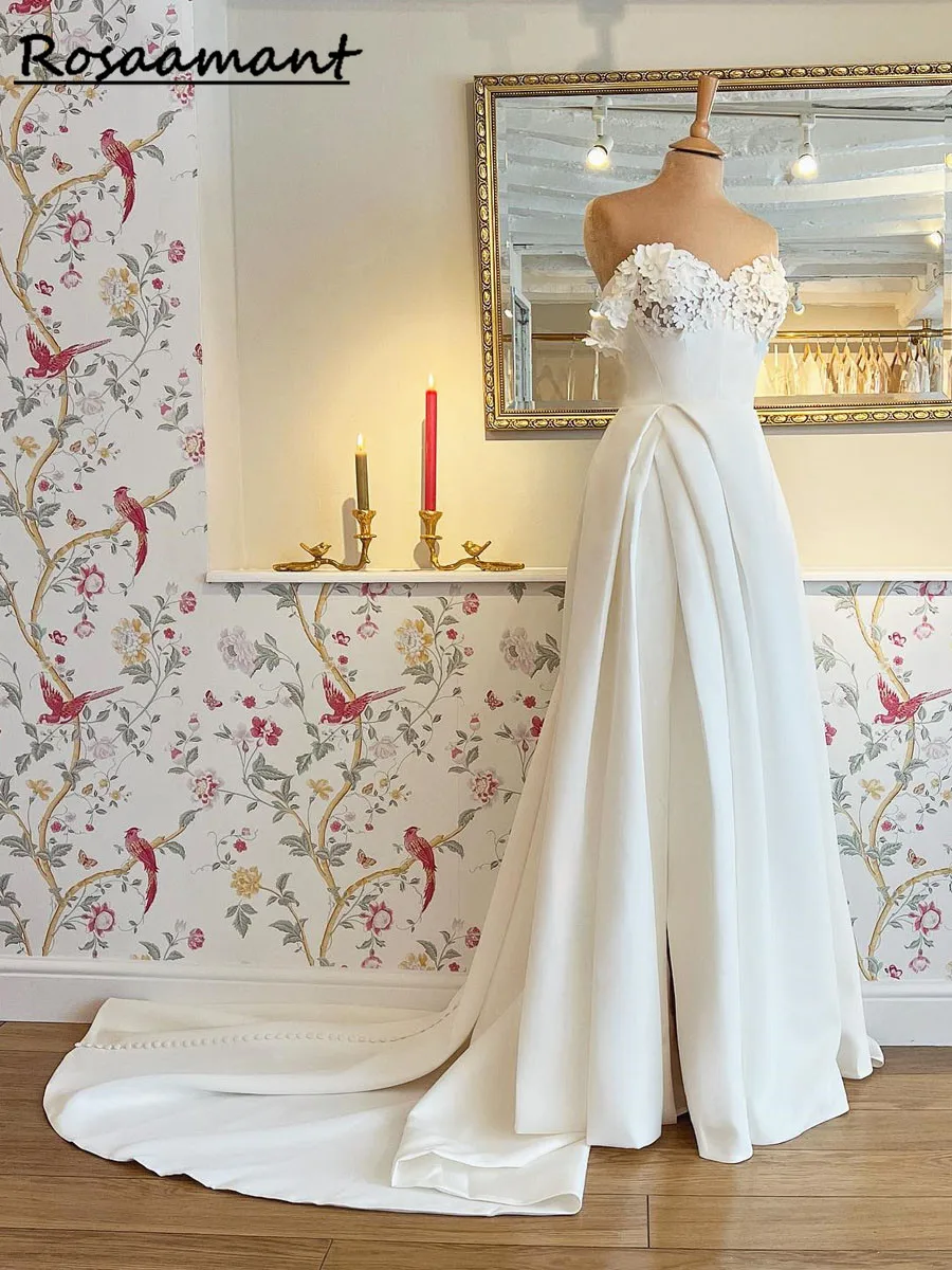 

Elegant Boho Wedding Dresses 2023 A-line V-neck Backless Appliques Bridal Gown Custom Made For Women Vestidos De Novia