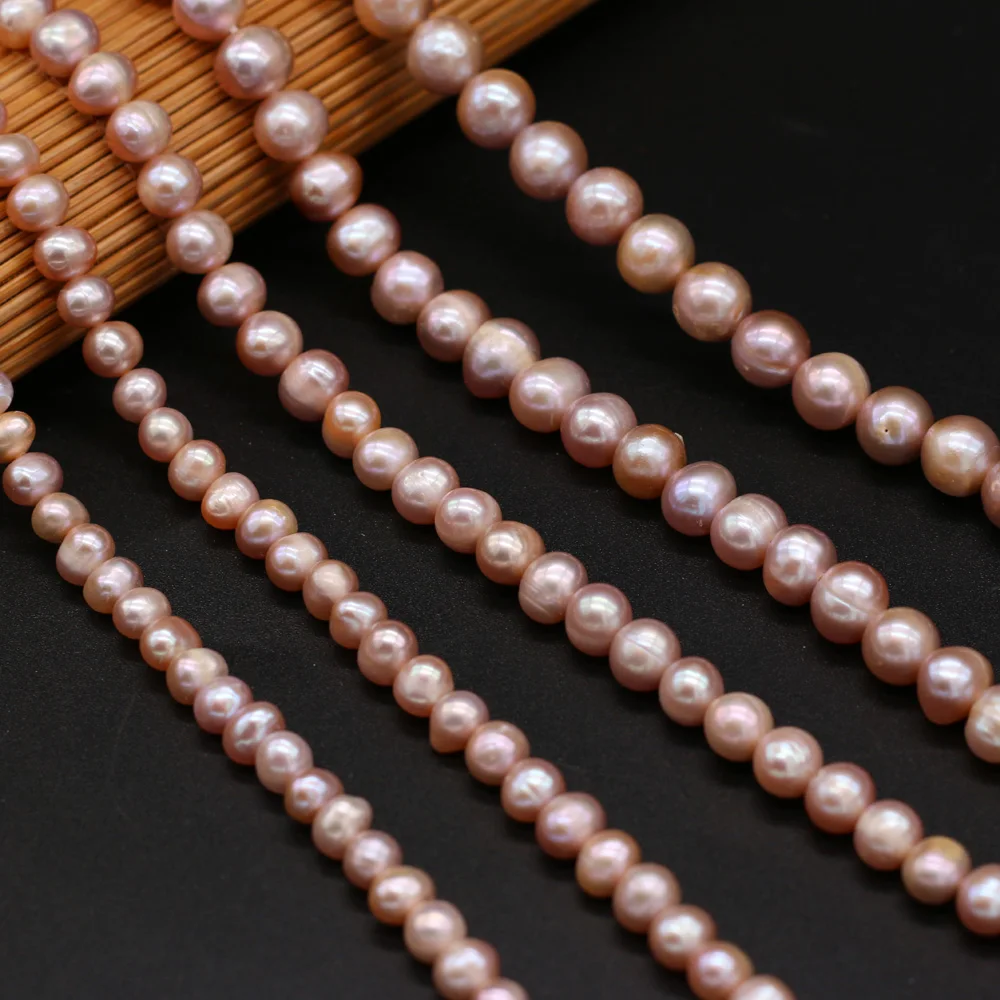 

100% Natural Freshwater Pearl High Quality AA Round Beaded for Jewelry Making Irregular Beads DIY Bracelet Necklace Accessories