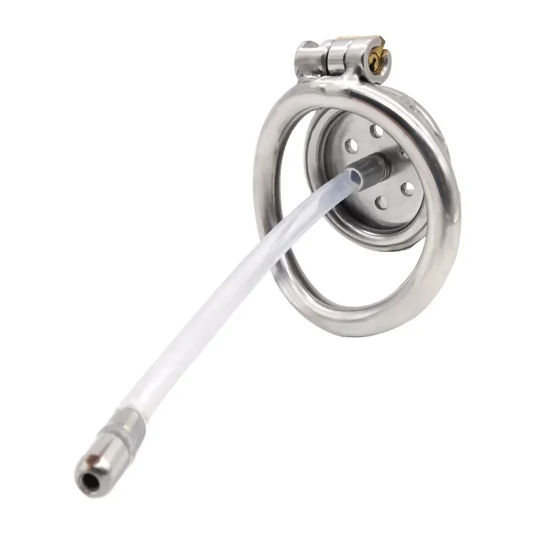 Male Chastity Device Metal Chastity Lock Cock Cage Urethra Catheter Penis Ring Bondage Belt penis chastity cage chastity lock sex toy chastity cage accessory penis cock ring
