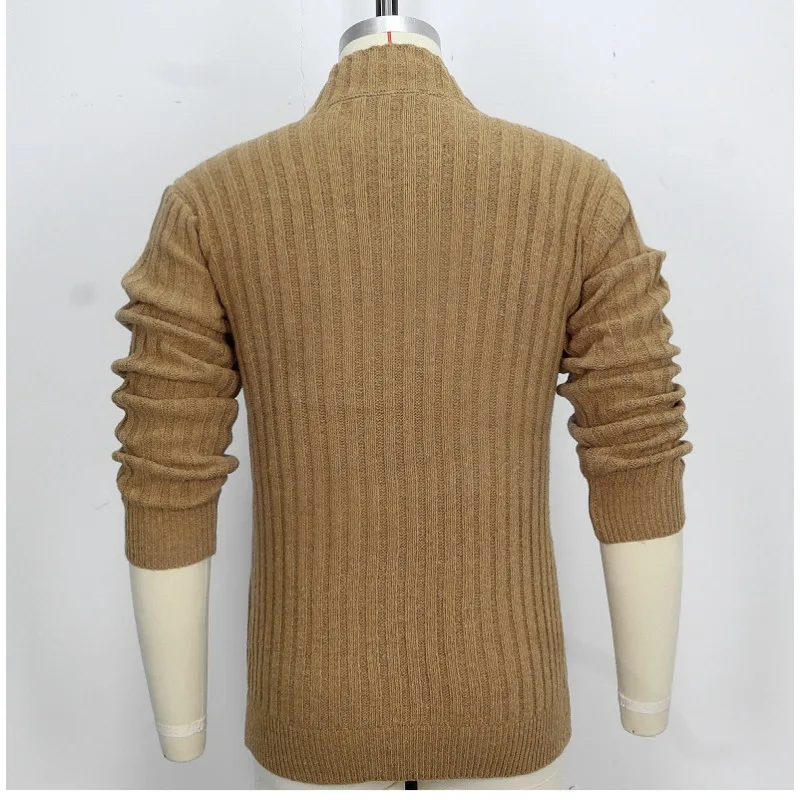 2024 New Turn-down Collar Regular Cotton Cardigan Male Casual Single Breasted Button Sweater Men Leisure Knitted Sweater