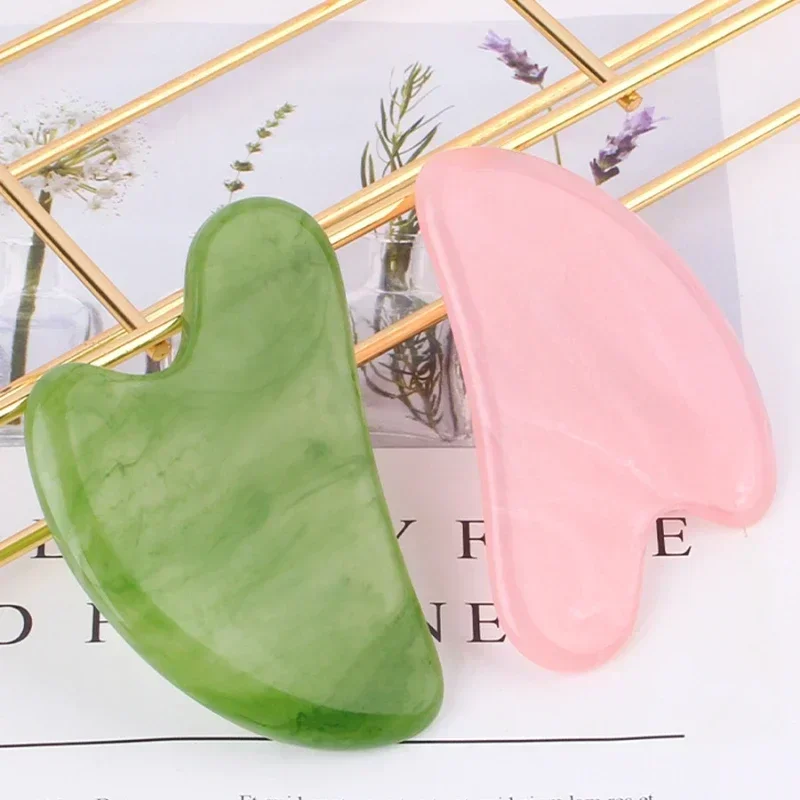 Guasha Beautiful Massage Beeswax Scraping Massage Scraper Face Massager Acupuncture Gua Sha Eye Face Board SPA Massage Tool 2