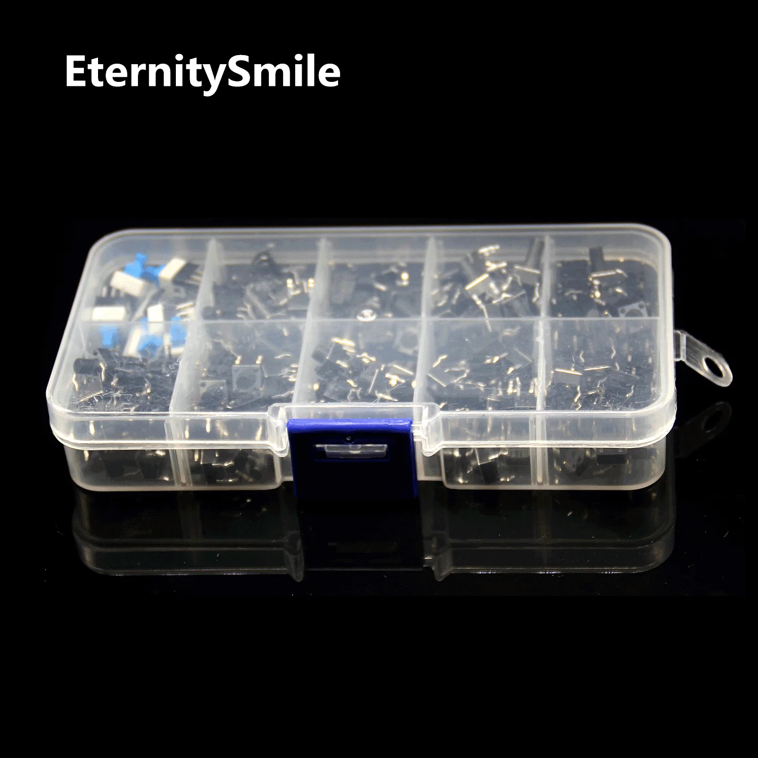 180Pcs 10values 6*6*4.3/5/6/7/8/9.5/11/12/13H tact switch tactile push button switch kit micro key tactile push button switch