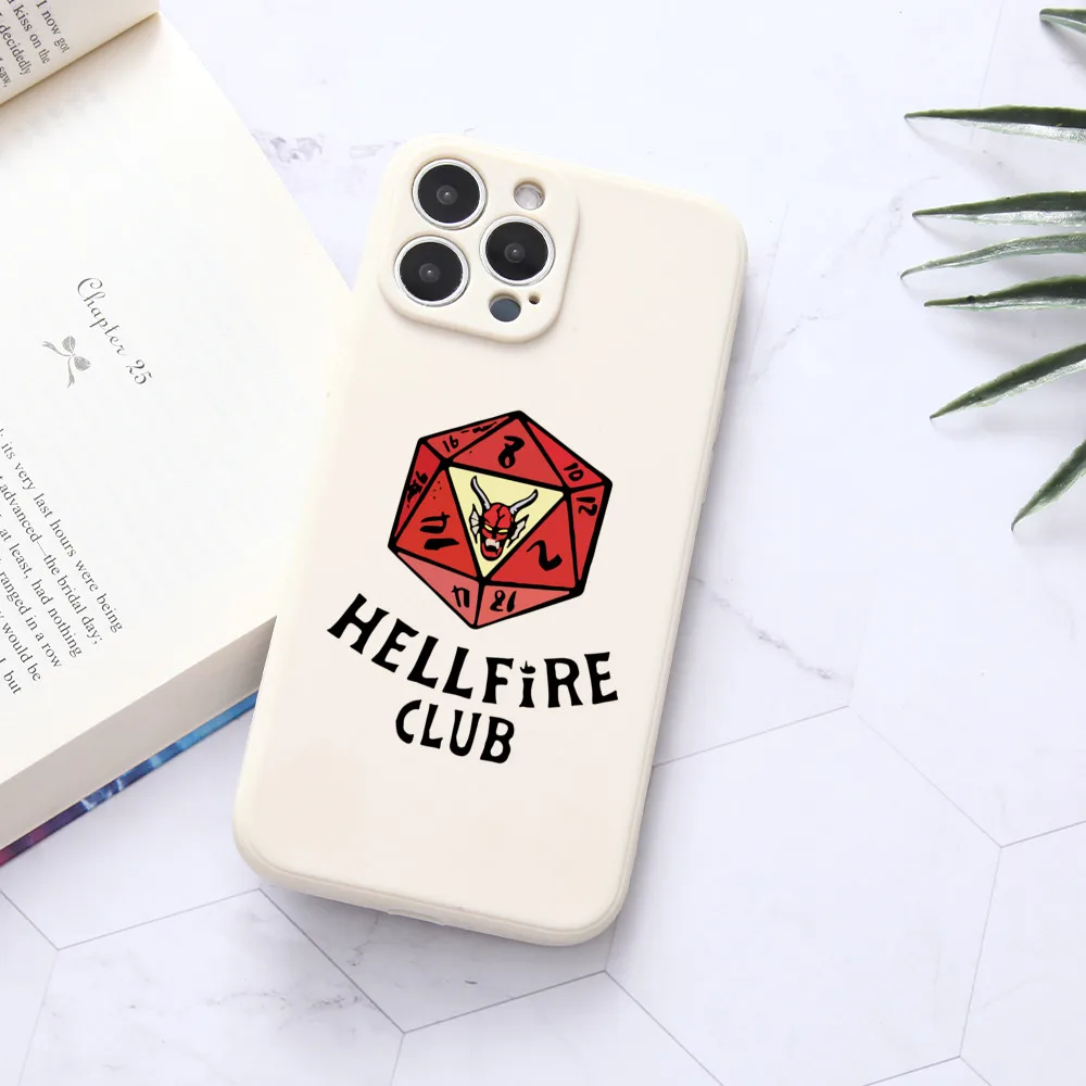 iphone 13 pro max cover For iPhone Case 13 12 11 Pro Max Mini X XR XS 7 8 Plus SE Cartoon Silicone Phone Cover Accessories Stranger Things Hellfire Club iphone 13 pro max leather case