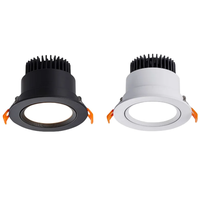 Embedded LED Downlight Angle Adjustable 5W7W9W12W15W20W COB Anti-Glare Dimmable Ceiling Light Spotlights CRI＞92 high-performance led downlight recessed ceiling spotlight ceiling lamps
