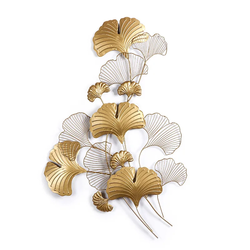 

Hanging wall decoration, living room background wall, entrance metal wall decoration, ginkgo leaf wall hanging