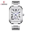 CHENXI 8216 Quartz Watches Fashion Simple Business Simple Silvery Stainless Steel Strap Wristwatches for Men 6