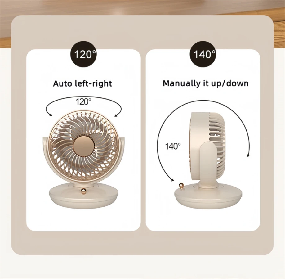 USB Desktop Oscillating Fan 4