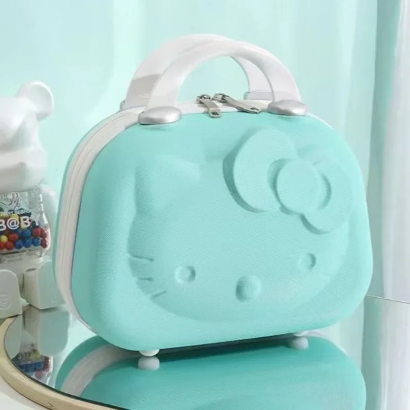 

Hello Kitty Sanrioed 12 Inch Cosmetic Case Kawaii Luggage Multifunctional Travel Hand Storage Bags Kitty Comics Organizer Makeup