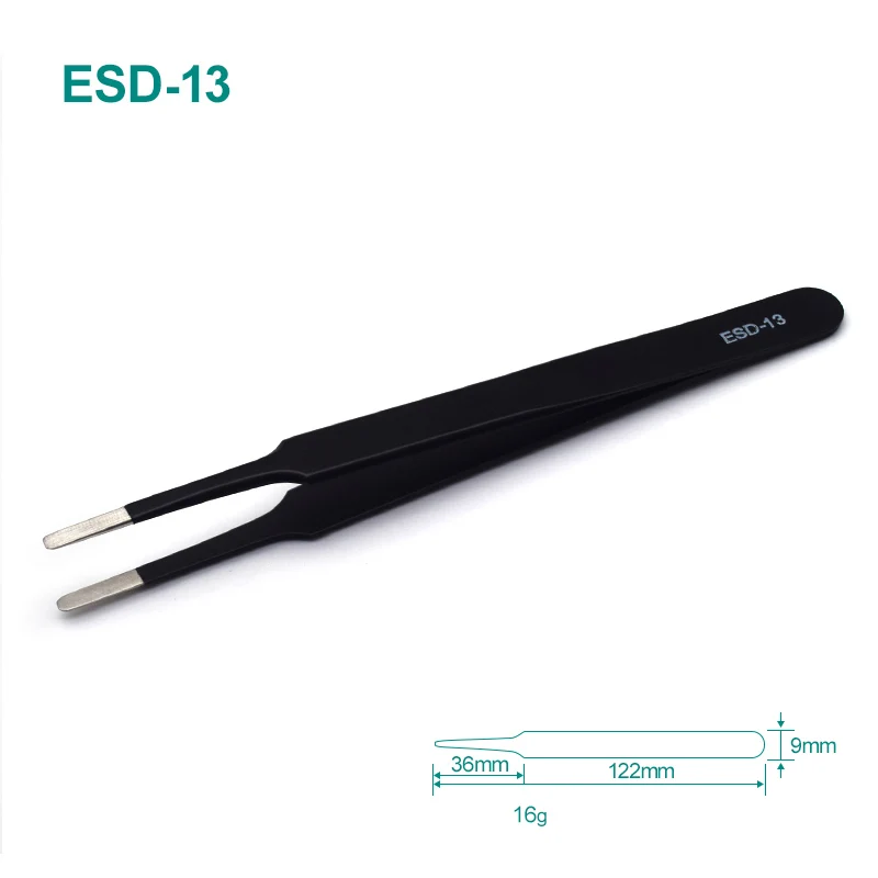 ESD Anti Static Tweezers 6pcs for Phone Repair Soldering SMD Electronics tweezer tool soldering tweezers phone repair tweezers precision tweezers