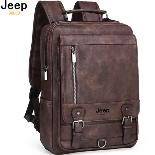 JEEP BULUO 패션 가죽 남성 배낭: 편안함, 기능성, 스타일을 모두 갖춘 트렌디한 가방 추천