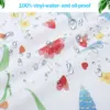 Round Tablecloth Elastic Edged PVC Waterproof Oil-Proof Holiday Party Table Cloth Home Decor Kitchen Table Protection Cover 4
