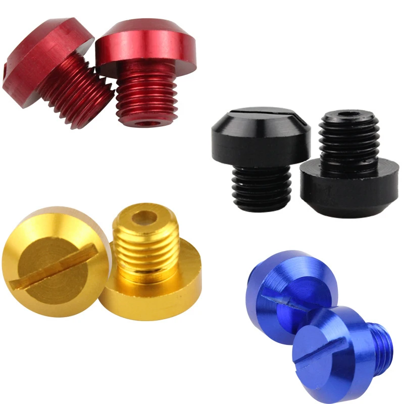 Motorcycle Mirror Plugs 2Pcs Anti-Rust Motorcycle CNC Aluminum M10 x 1.25 Rear view Mirror Hole Plugs Screws Rearview Mirror Holder