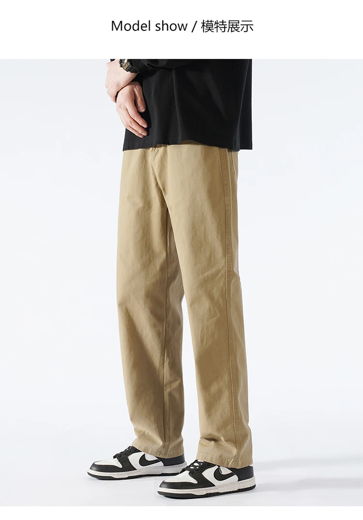 115 110cm Lengthed Tall Men Pants Straight Chino Trouser Male Summer 100 Cotton Extra Long Leg Length 200cm 190 Cm Thin Teenager
