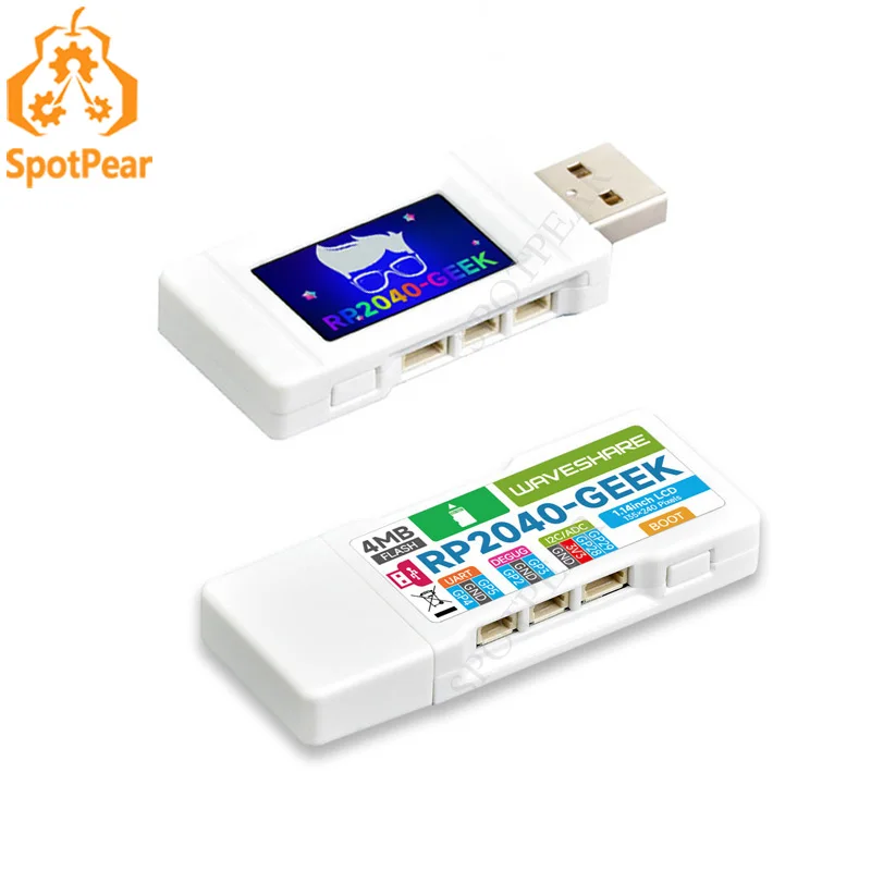 Raspberry pi Pico Development Board Downloader de Depuração Usb com 1.14 Lcd 65k 240×135 Rp2040 Rp2040